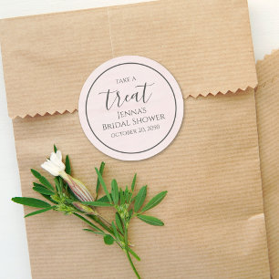 Sticker Rond Simple roseau mariage calligraphie aquarelle