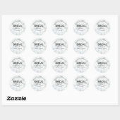 Sticker Rond Simple Script Élégant de Mariée pour Baby Shower (Feuille)