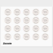 Sticker Rond Simple Script Manuscrit de Remerciement Client (Feuille)