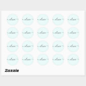 Sticker Rond Simple signature personnalisée - Mention de script (Feuille)