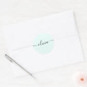 Sticker Rond Simple signature personnalisée - Mention de script (Enveloppe)
