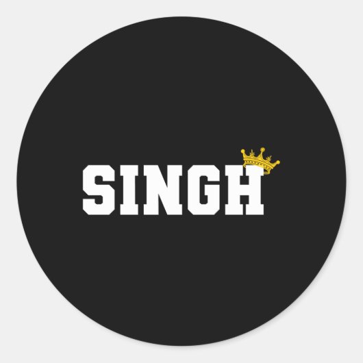 Sticker Rond Simple Singh Indian Punjab Punjabi Sikh (Devant)