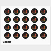 Sticker Rond Simple Stress Is Now Gone Happy Singles Aware (Feuille)