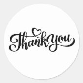 Sticker Rond Simple Thank You  (Devant)