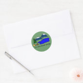 Sticker Rond Simple Things - Camping (Enveloppe)