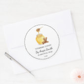 Sticker Rond Simple Turmeric Infused Honey Label (Enveloppe)
