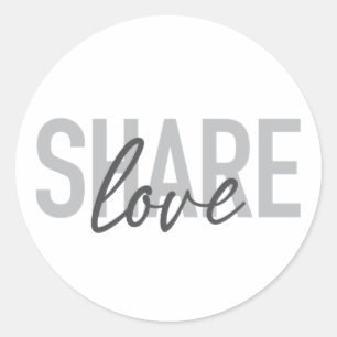 Sticker Rond Simple, urbain, tendance, moderne type Partager Am