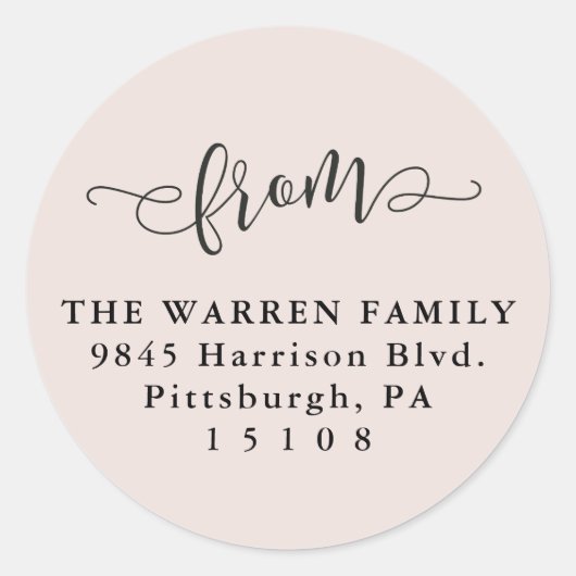 Sticker Rond Simple vidage enregistrer l'adresse de retour de l (Devant)