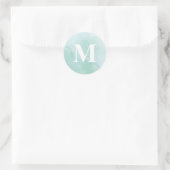 Sticker Rond Simple Watercolor Monogram (Sac)