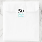 Sticker Rond Simplement 50 ans et Fabulux 50e Anniversaire (Sac)