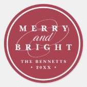 Sticker Rond Simplement de la canneberge de merry | Vacances pe (Devant)