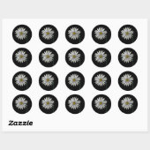 Sticker Rond Simplement des marguerites (Feuille)