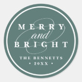 Sticker Rond Simplement Joyer l'épinette | Vacances personnalis (Devant)