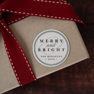 Sticker Rond Simplement Joyeux   Vacances personnalisées