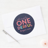 Sticker Rond SIMPLEMENT ONEDERFUL MERVEILLEUX (plus lumineux) (Enveloppe)