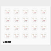 Sticker Rond Simplement Script de Noël (Feuille)
