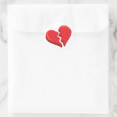 Sticker Rond simplement un cœur brisé (Sac)