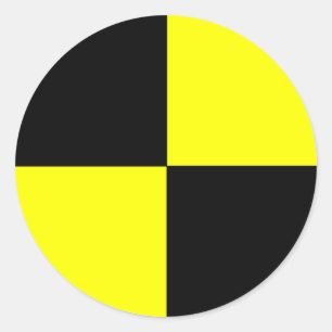 Sticker Rond simulacre d'essai d'accident