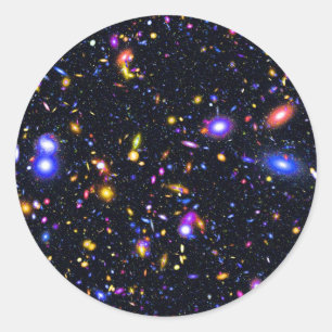 Sticker Rond Simulation du télescope spatial James Webb - Pop A