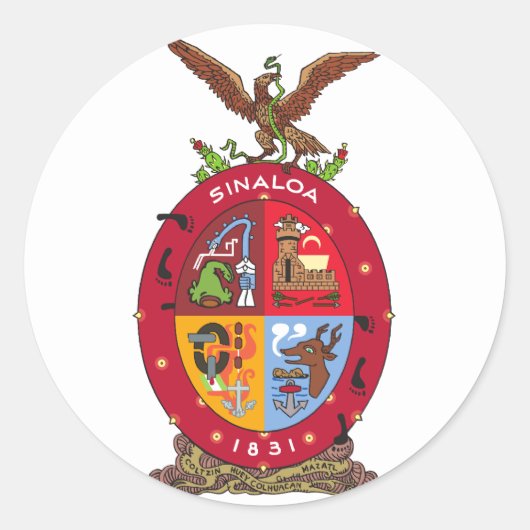 Sticker Rond Sinaloa, Mexique (Devant)