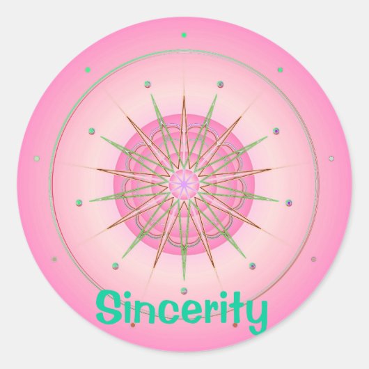 Sticker Rond Sincerity (Autocollant de vertu) (Devant)