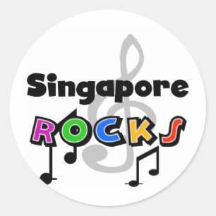 Sticker Rond Singapore Rocks
