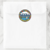 STICKER ROND SINGAPOUR (Sac)
