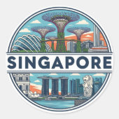 Sticker Rond Singapour (Devant)