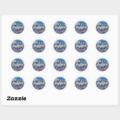 STICKER ROND SINGAPOUR (Feuille)