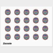 STICKER ROND SINGAPOUR (Feuille)