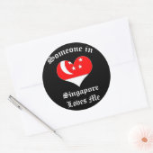 Sticker Rond Singapour (Enveloppe)