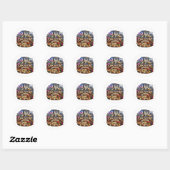 STICKER ROND SINGAPOUR (Feuille)
