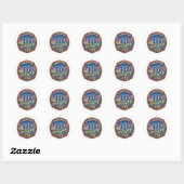 STICKER ROND SINGAPOUR (Feuille)