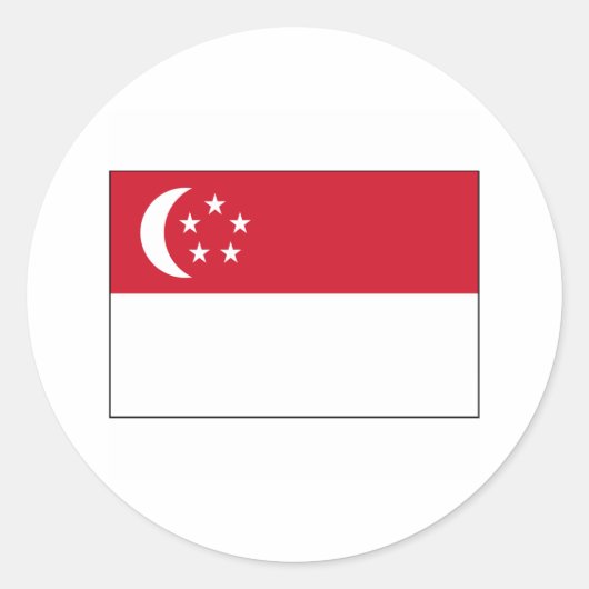 Sticker Rond Singapour FLAG International (Devant)