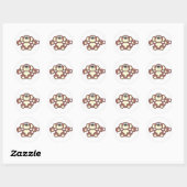 Sticker Rond singe (Feuille)