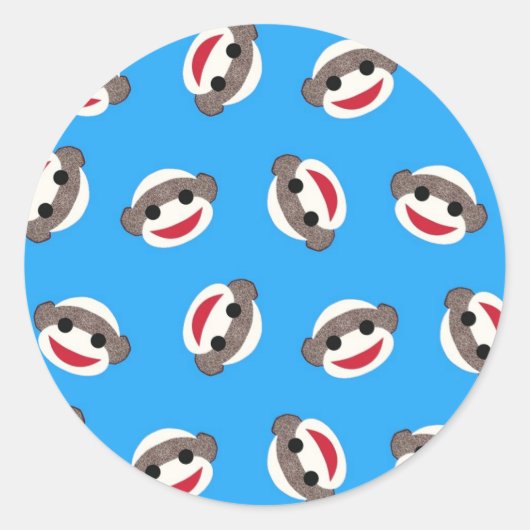 Sticker Rond Singe à bec bleu (Devant)