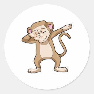 Sticker Rond Singe à Hip hop Dance Dab