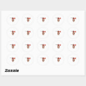 Sticker Rond Singe aux fléchettes avec Dart (Feuille)