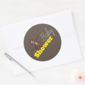 Sticker Rond Singe, Baby shower (Enveloppe)