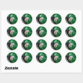 Sticker Rond Singe capucin à visage blanc mignon Nicaragua (Feuille)