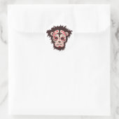 Sticker Rond singe crâne de sucre (Sac)