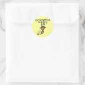 Sticker Rond Singe de la gymnastique (Sac)