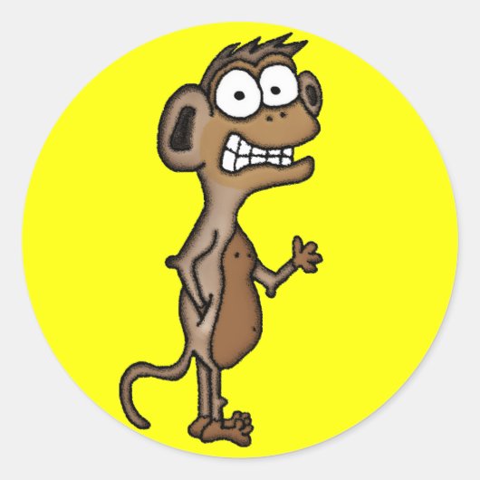 Sticker Rond Singe de ondulation (Devant)