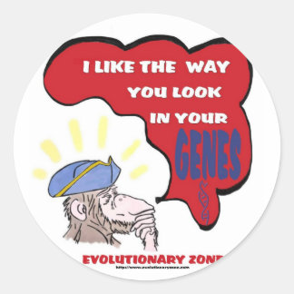 Sticker Rond Singe de pensée révolutionnaire