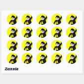 Sticker Rond singe dripz (Feuille)
