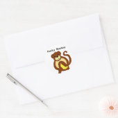 Sticker Rond Singe funky (Enveloppe)