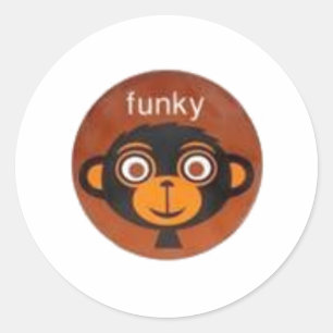 Sticker Rond singe génial