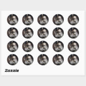 Sticker Rond Singe souriant (Feuille)