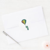 Sticker Rond singe volant : montgolfière (Enveloppe)