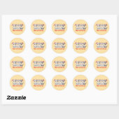 Sticker Rond Singing Christmas Cats with Santa Hats (Feuille)